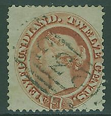 Newfoundland Canada SG 28 12c red-brown Queen Victoria Fine used