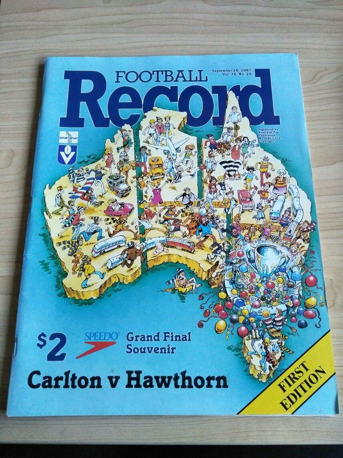 VFL 1987 Grand Final Football Record Carlton v Hawthorn