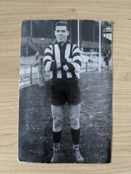 VFL Chas Boyles Postcard Size Portrait Collingwood Football Club Peter Lucas