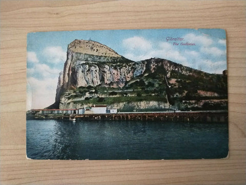 Gibraltar 1916 Postcard of The Galleries with BPO Casablanca Postmark and 1d Postage Due.