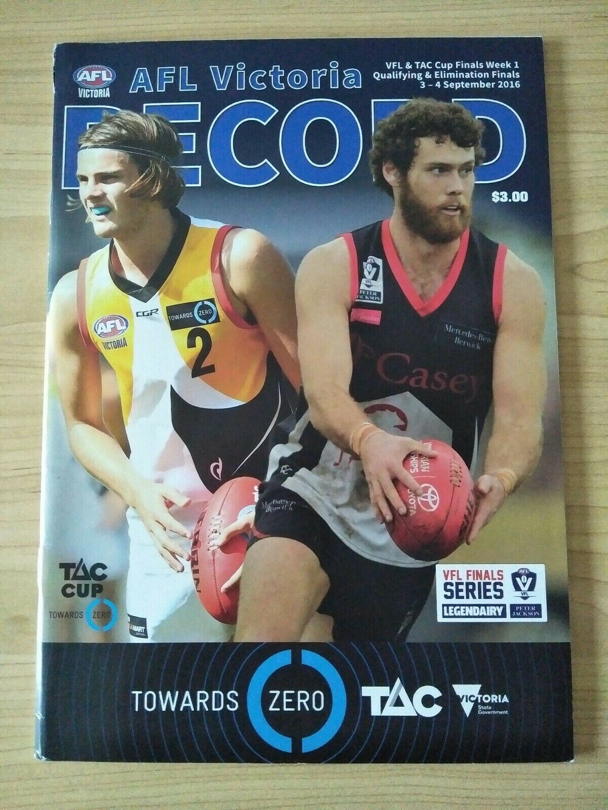 2016 Sept 3-4 VFL AFL Victoria Record VFL & TAC Cup Finals Week 1