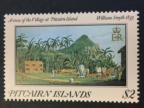 Pitcairn Island  $2 “A View Of The Village” By W Smyth. Dated 1835 Not 1825 MUH