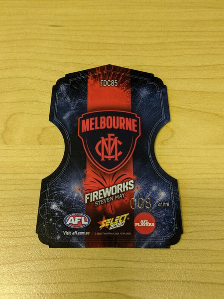 2020 AFL SELECT FOOTY STARS FIREWORKS CARD MELBOURNE STEVEN MAY FDC85 008/210