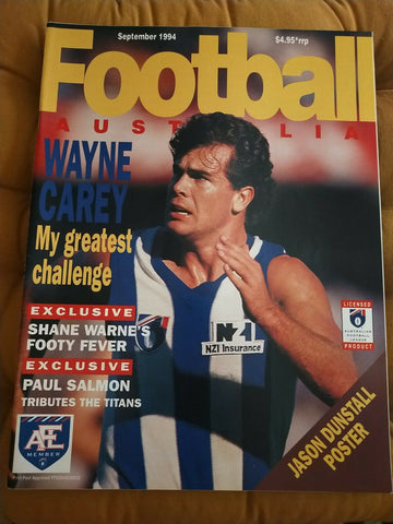 AFL 1994 September Vol. 2 No. 4 Football Australia Football Magazine