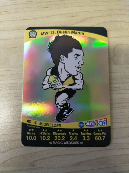 2011 Teamcoach Magic Wildcard Printing Error Card Dustin Martin Richmond