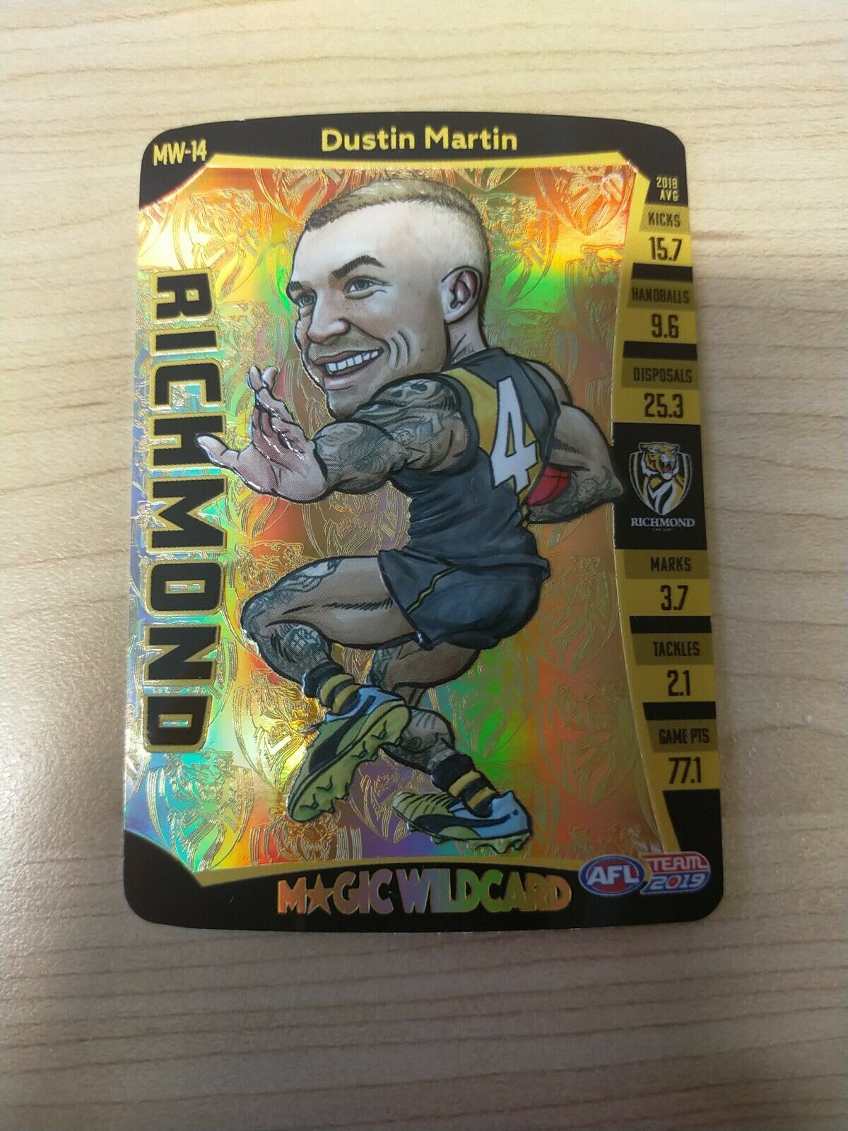 2019 AFL Teamcoach Magic Wildcard Dustin Martin Richmond