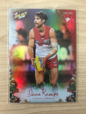AFL 2018 Select Christmas Holofoil Card X191 - Sydney Swans, Dane Rampe