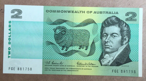 R81 1966 Commonwealth Of Australia $2  Coombs Wilson  Uncirculated