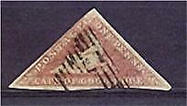 Cape of Good Hope South Africa SG  3 1d brick-red Triangle FU