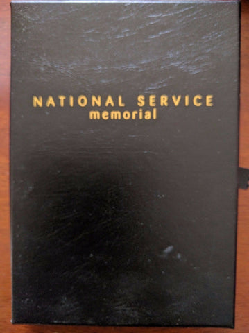 2010 National Service Memorial Special Minisheet and 50c Coin in boxed Limited Edition 009/500
