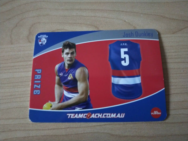 2020 Teamcoach Prize Football Card Josh Dunkley Western Bulldogs P-18b