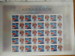 Australia SES 45c Australia & Globe Personalised souvenir sheet