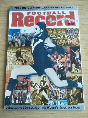 1996 Centenary Souvenir Edition AFL Football Record Including Fixture