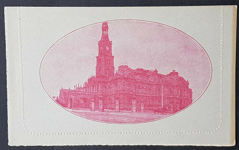 Australia Lettercard 1d Kangaroo die 2 TownHall Syd LC 16-133 slight discolourin