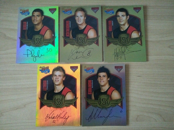 2010 Select Champions Gold Force Signature Team Set Of 5 Cards Essendon