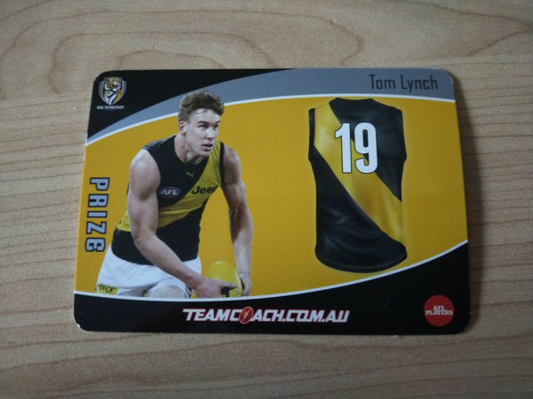 2020 Teamcoach Prize Football Card Tom Lynch Richmond P-14b