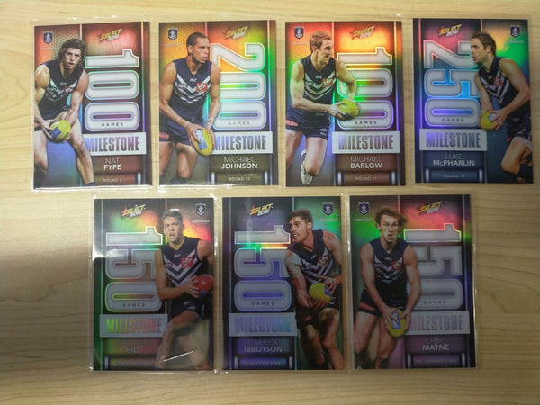 2016 Select Milestones Fremantle Team Set Of 7 Cards