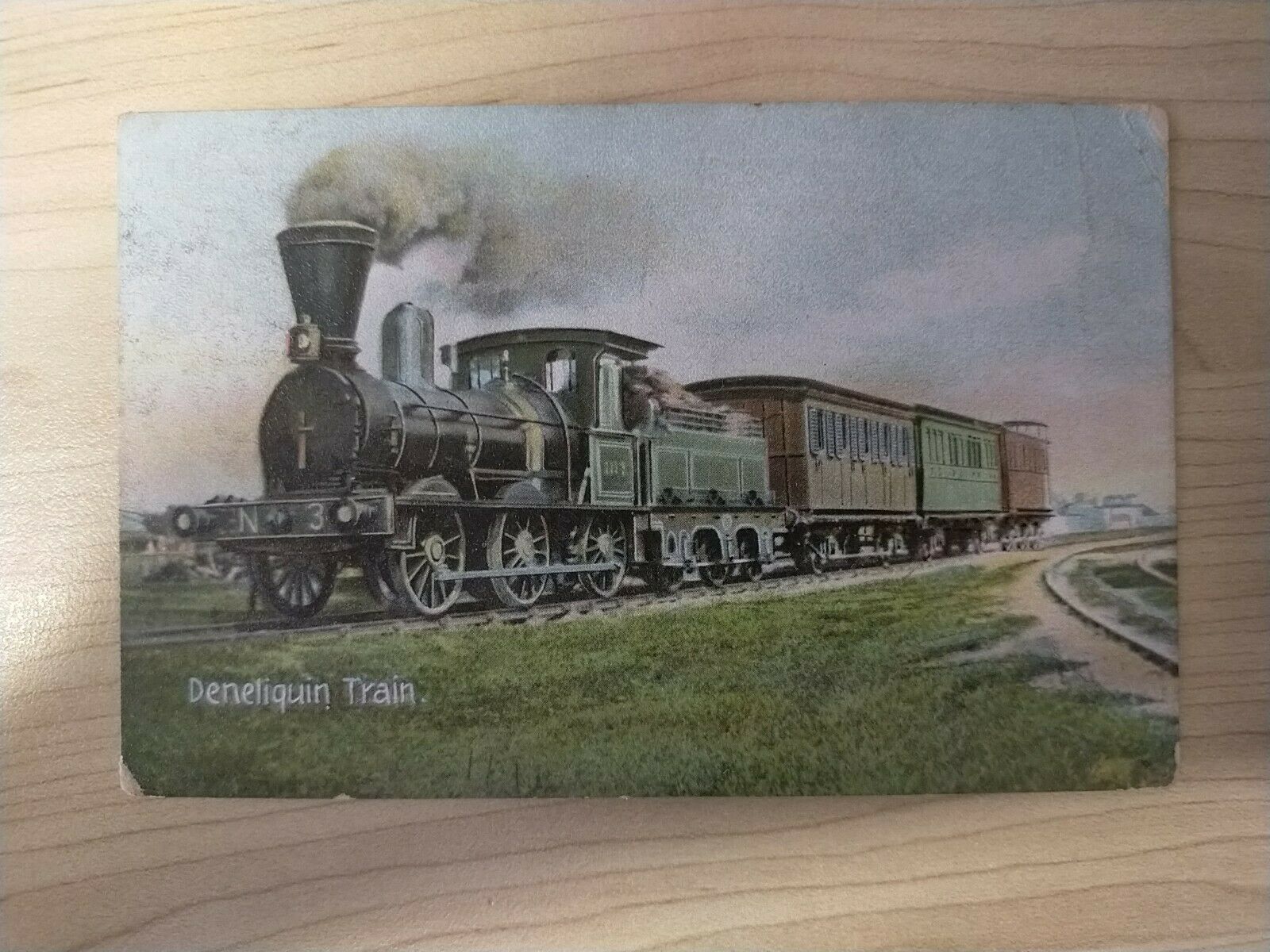 Australia 1909 Vintage Postcard NSW Deneliquin Train To Victoria