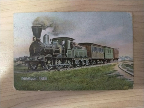 Australia 1909 Vintage Postcard NSW Deneliquin Train To Victoria