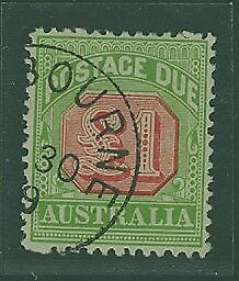 Australia Postage Due SG D73 £1 One Pound rosine and yellow-green Superb used