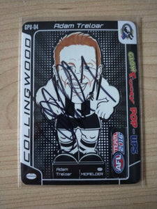 2016 Teamcoach Adam Treloar Glow Pop-Up Collingwood Football Card Hand Signed