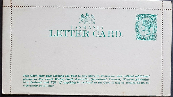 Tasmania Australian States 1d Letter Card Diana Basin and St Patrick Head. M