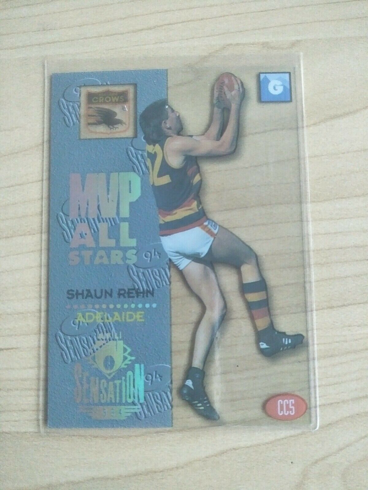 1994 Dynamic Sensation Series MVP Acetate Card Shaun Rehn Adelaide CC5
