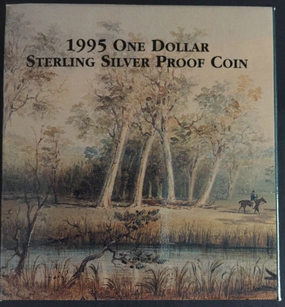 1995 Waltzing Matilda $1 Silver  Proof Coin