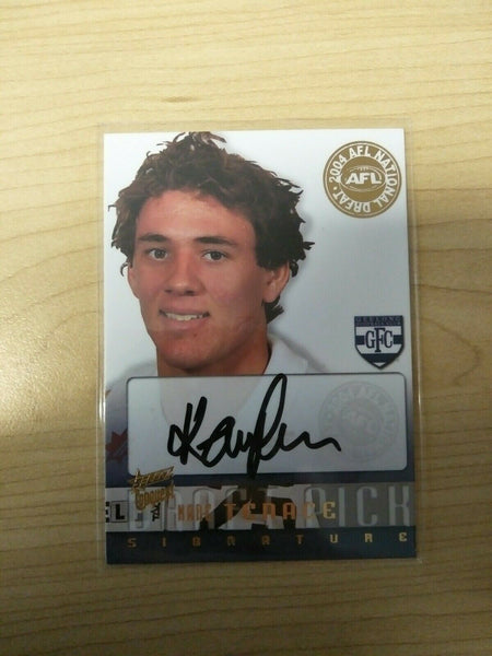 2004 Select Conquest Draft Pick Signature Kane Tenace Geelong No. 228/700