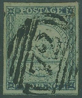 NSW Australian States SG 23 2d grey-blue Plate II beehives fishing Used