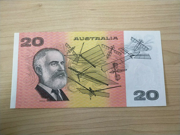 Australian $20 R408 Johnston Stone Uncirculated Banknote