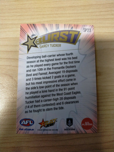 2020 Select Footy Stars Explosion Star Burst Fremantle Darcy Tucker