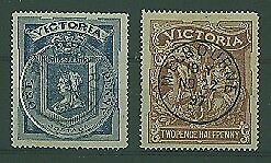 Victoria Australian States SG 353/4 Tuberculosis Hospital medical Charity VFU