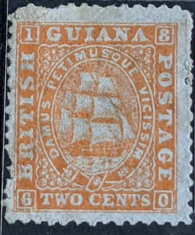 British Guiana SG 68 Two Cents 2c Ship Mint Stamp