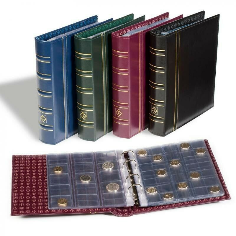 OPTIMA Classic Coin Album with10 different size pages, Blue
