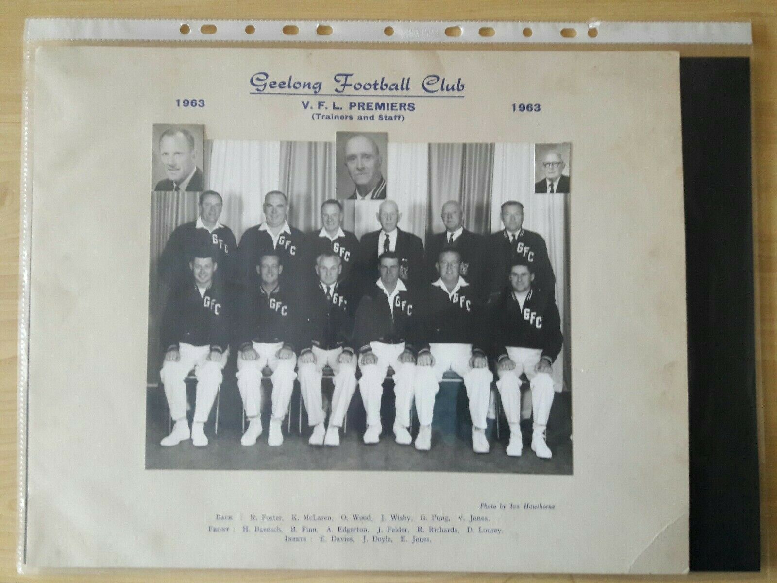 VFL 1963 Geelong Football Club Premiers, Trainers, and Staff photo