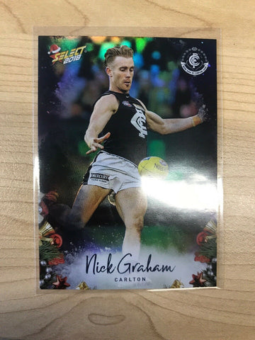 AFL 2018 Select Christmas Holofoil Card X29 - Carlton Blues, Nick Graham