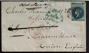 SA, Australian States, 6d imperforate SG 3 on cover from Adelaide to London 1856