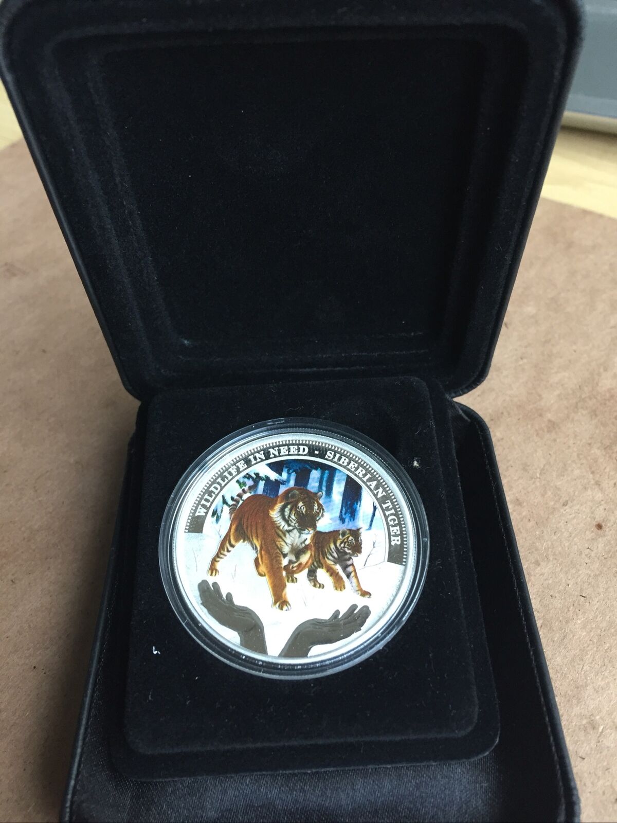 Tuvalu 2012 Perth Mint Coloured One Ounce Siberian Tiger Silver Proof Coin