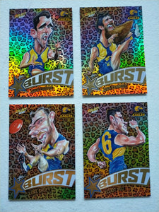 2020 Select Footy Stars Leopard Star Bursts West Coast Team Set