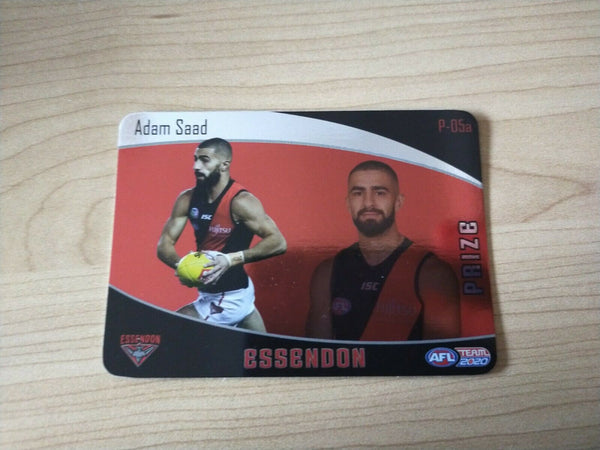 2020 Teamcoach Prize Football Card Adam Saad Essendon P-05a
