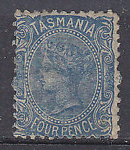 Tasmania Australian States SG 130 4d blue side face Mint