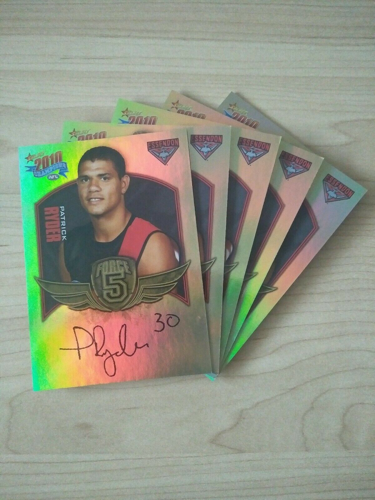 2010 Select Champions Gold Force Signature Team Set Of 5 Cards Essendon