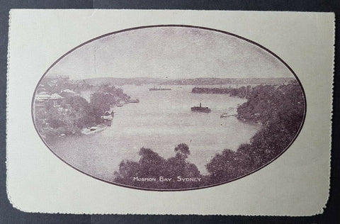 Australia Letter Card 1d KGV Die 1 Mosman Bay NSW spelling error ACSC LC18-79