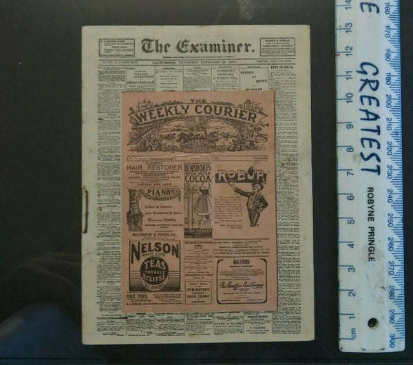 Tasmania, The Examiner Miniature Newspaper 1907 Launceston Exhibition souvenir