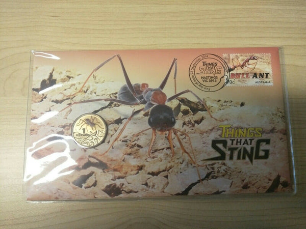 2014 $1 Australian Things That Sting Bullant PNC 1st Day Issue