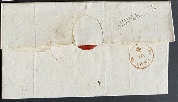 NSW Pre stamp ship letter Sydney August 15th 1840 to London arrived 5 January 41