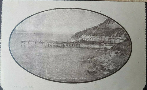 Australia Letter card 1d KGV Coal Cliff Colliery used mining LC 18-37