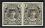 Newfoundland Canada SG 117  1c Queen Mary Proof pair