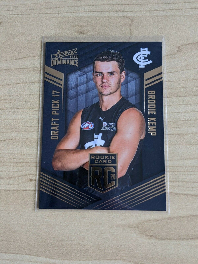 2020 AFL Select Dominance Rookie Brodie Kemp Carlton Last Number